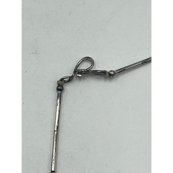 Vintage Southwestern Sterling Silver Turquoise and Shell Beaded Choker Necklace - Picture 7 of 9